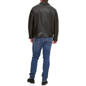 Chaqueta de Cuero PU para Hombre, Estilo Casual de Invierno, de Alta Calidad y Venta Caliente, Chaqueta Delantera Ajustada con Cuello Alto, Personalizada para Motociclistas - Product Image 2