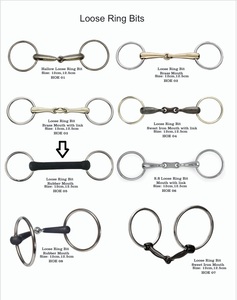 Bocado de Anillas Sueltas con Boca de Goma 12cm 12.5cm HOE 05 para Equitación, Bocado Ecuestre, Bocado para Caballo Western 2026 en Venta - Product Image 1