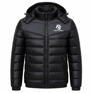 Custom Logo Men's Winter Puffer Jacket Thick Warm Waterproof Windproof Quilted <b>Bubble</b> <b>Coat</b> Outdoor Hooded Padded Puffer Jackets - Product Image 4