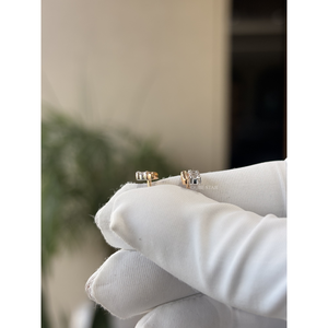 Pendientes de Oro de 14K con Diamantes Cultivados en Laboratorio QUBE STAR, 0.25 Ct, Corte Brillante Redondo de Triple Piedra, Joyería de Lujo para Mujer - Product Image 2