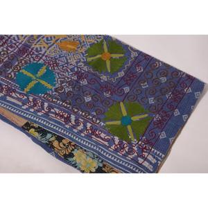 ผ้าห่มปักลายคันธา ซูซานี ทำมือ เป็นมิตรกับสิ่งแวดล้อม ซักได้ สไตล์วินเทจ ผ้าฝ้ายลายดอกไม้ โบโฮ ผ้าคลุมเตียง ผ้าห่มอินเดีย สำหรับตกแต่งบ้าน - Product Image 6