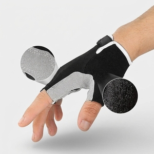 Gants de cyclisme demi-doigts personnalisés de haute qualité, respirants, antichoc, avec rembourrage en gel, pour le vélo - Product Image 6