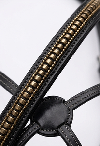 High Quality Durable Genuine Leather Rope <b>Halter</b> Softly Padded Lining for Daily Riding-Comfortable Horse Bridle India Supplier - Product Image 2