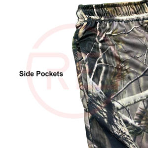 Pantalones Cortos Personalizables para Hombre, 100% Poliéster, Camuflaje Bosque, Malla Transpirable, Ecológicos, de Secado Rápido, con Cordón Ajustable, Estilo Urbano, Servicio OEM - Product Image 3