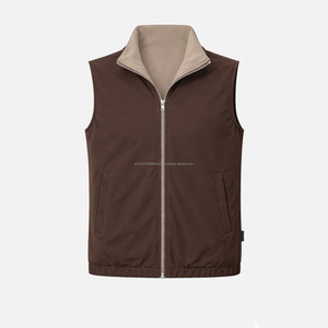 Gilet réversible ALIROZ INDUSTRY pour l'hiver, veste sans manches vintage à fermeture éclair, veste décontractée pour homme avec plusieurs poches - Product Image 4
