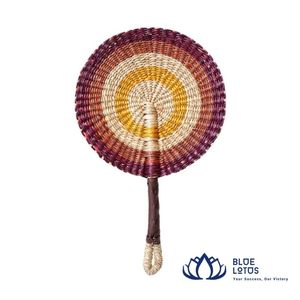 HIGH QUALITY Eco Friendly Handmade Seagrass Hand Fan Rustic Woven <b>Straw</b> Cooling Fan For Bridal Shower Party Gift From Vietnam - Product Image 1
