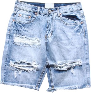 Pantalones Cortos de Mezclilla para Hombre, Talla Grande, Verano, Azul Lavado, Corte Recto, Ajustados, Transpirables, de Alta Calidad, Personalizados - Product Image 2