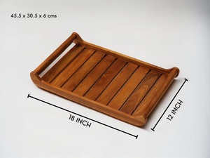 Bandeja de Desayuno de Madera Premium Unicorn Handicrafts con Asas para Café, Té, Aperitivos, Comida, Bebidas, Comedor, Hogar, Restaurante - Product Image 3