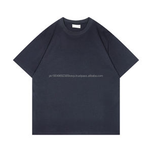 T-shirt personnalisé avec logo brodé, t-shirt surdimensionné de haute qualité, 100% coton lourd, col rond confortable, t-shirts vierges pour hommes - Product Image 2