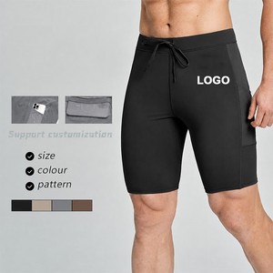 Pantalones Cortos Bermuda de Hombre, Color Sólido, Tejido Elástico Transpirable, Cintura Media, Cordón Ajustable, Bolsillos Laterales, Gris, Estilo Casual, 120g, En Stock - Product Image 3