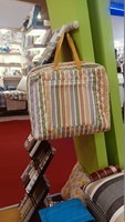 Sac fourre-tout en toile au design unique avec fermeture ouverte, poignées en corde de coton torsadée et œillets, logo personnalisé, idéal pour le shopping et la plage