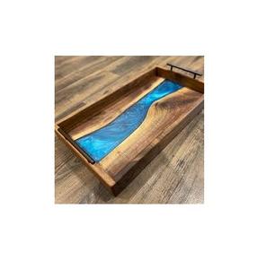 Bandeja de servir de resina y madera hecha en India, gran oferta, la mejor calidad para hoteles y restaurantes, bandeja para servir desayuno, precio al por mayor - Product Image 5