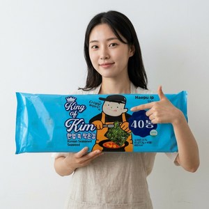 Nori Gim, Alga Nori Coreana Tostada y Sazonada, 40 Unidades, Snack Seco en Bolsa, con Intenso Sabor Marino - Product Image 1