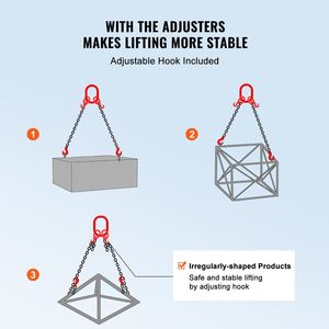 Cadenas de elevación para polipasto de motor G80, 5/16 pulgadas x 6 pies, capacidad de 6600 lb/3 toneladas - Product Image 4