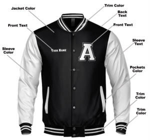 Veste de baseball scolaire personnalisée avec col montant en cuir de vache lourd de haute qualité avec fermeture à double boutonnage et logo avant - Product Image 2