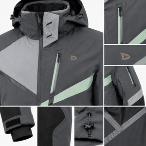 Professional Custom Men's <b>Ski</b> Suit 100% Polyester 10,000mm Waterproof Breathable for Hood Power Stretch Fully Taped - Product Image 5