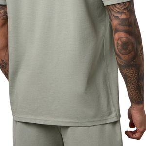 T-shirt imprimé en coton vert sauge pour homme, coupe classique, col rond, manches courtes, décontracté, respirant, streetwear, été - Product Image 6