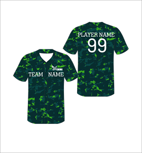 Camiseta de Béisbol Verde Personalizada con Botones, Ropa Deportiva Transpirable para Equipos - Product Image 1