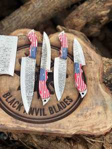 Premium Damascus Pattern Kitchen <b>Knife</b> <b>Set</b> Custom Decorative Handle Chef <b>Knife</b> Collection Wholesale - Product Image 2