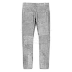 High Quality Casual <b>Men</b> <b>Leather</b> <b>Pants</b> Straight Lightweight Eco-Friendly Durable Solid Color Top Selling Low MOQ - Product Image 2