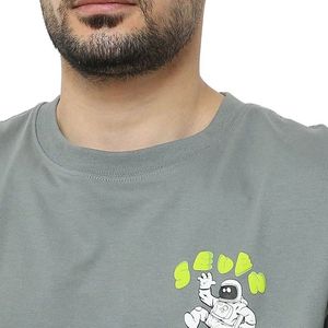 T-shirt Homme Personnalisé 100% Coton Haute Qualité 2025 – Impression DTG, Coupe Ample, Col Rond, Manches Courtes, Tricoté, Écologique - Product Image 2