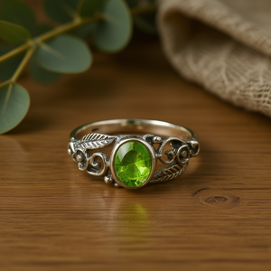 2.8 Grams Fine <b>Peridot</b> <b>Ring</b> - Product Image 3