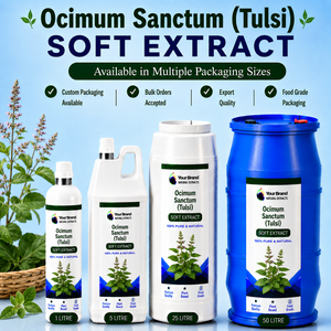 Extrait doux de Tulsi Ocimum Sanctum pour la préparation de formules cosmétiques, les préparations de soins de la peau, les formulations botaniques et l'usage personnel - Product Image 1