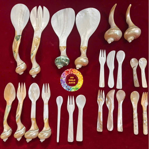 Shell <b>Spoon</b> With Mirror Polish Long Handle Durable Minimalist Design For Presents - Product Image 4
