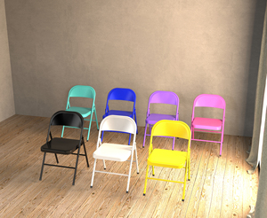 Chaise pliante classique en acier - Utilisation en restaurant et commerciale, imperméable, écologique, durable - Product Image 1