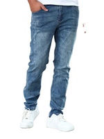 Pantalon en jean pour homme, coupe droite, décontracté, mi-extensible, adouci, de haute qualité, écologique, coupe-vent, teint en pièce, personnalisable 4