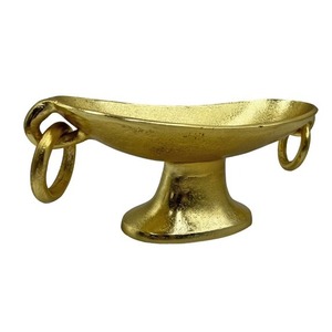 Bol de service en métal fait main avec poignées en anneau, style vintage poli, 16 pouces, pour la présentation des aliments - Product Image 6