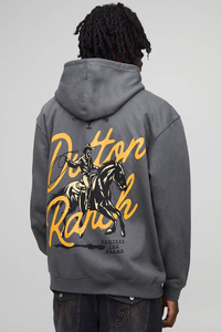 Sudaderas con Capucha de Forro Polar Teñido Liso de Invierno, 100% Algodón, Corte Regular Premium, Impresas con Transferencia de Calor con Fuente Artística Personalizada del Fabricante - Product Image 6