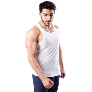 <b>Men's</b> <b>White</b> Sleeveless Gym <b>Vest</b> Lightweight Casual Sports Tank Top Breathable Muscle Shirt Custom Design OEM Clothing Factory - Product Image 5