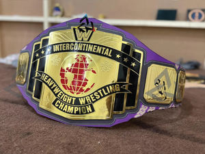 Cinturón de Campeonato Intercontinental Personalizado W-W-F Razor Ramon Classic Series de 2 mm – Placas de Metal y Correa de Cuero - Product Image 2