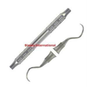 เครื่องมือผ่าตัดสแตนเลสแบบมืออาชีพ ยี่ห้อ BISONS รุ่น Manual Professional Sickle Hoe Scaler คุณภาพสูง ได้รับการรับรองมาตรฐาน CE - Product Image 3