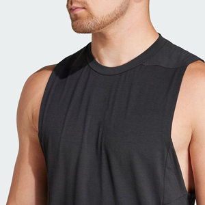 NOORHSAN ENTERPRISE Men's Gym Singlet Tank Tops Sleeveless <b>Stringer</b> <b>Vest</b> Breathable V-neck High Street Style Polyester/Cotton - Product Image 4