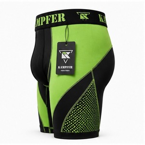 Men's Solid Casual Compression Shorts Custom Logo OEM Service Spandex/Polyester Tight Fit for Running Gym Wholesale - Product Image 6