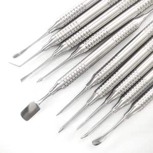 Stainless Steel Dental Periosteal Elevator Kit 10 Pcs Double-Ended Surgical <b>Instruments</b> for Implant Periodontal By Grip Surgical - Product Image 3