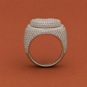 Luxury 925 Sterling Silver Moissanite Elegant Fashion Engagement Anniversary <b>Ring</b> Gift for <b>Men</b> - Product Image 3