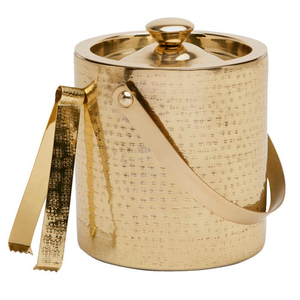 Stylish Hammared Ice Bucket For Parties With Handles And Tongs Premium Insulated Stainless Steel Drink <b>Cooler</b> For Champagne Wine - Product Image 6