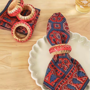 Tradebyd Rustic <b>Rattan</b> Napkin Rings Eco Friendly Handmade <b>Table</b> Decor for Modern <b>Dining</b> Spaces - Product Image 1