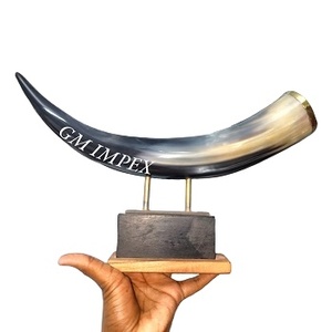 Hecho a mano 100% Natural Viking Medieval Glass Beer Drinking Horn Cup Económico Pulido Estilo náutico - Product Image 6