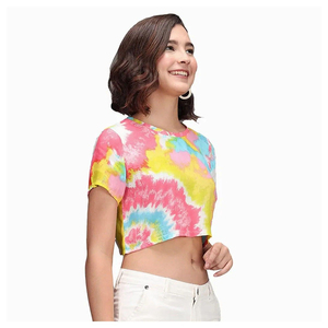 Camiseta Corta de Otoño para Mujer, Talla Grande, con Logotipo Personalizado, 100% Algodón, Fibra de Bambú, Mangas Cortas, Estilo Vintage, Impermeable y Resistente al Viento - Product Image 5