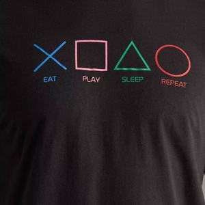 Trendy Men's Plus Size Casual Twin <b>Set</b>-Geometric Shapes Print Tee with Drawstring Shorts for Summer Outings Everyday Relaxation - Product Image 2