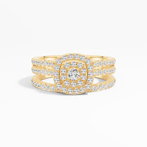 Anillo de eternidad clásico para mujer con moissanita de 0.88ctw de triple engaste, hecho a mano, chapado en rodio, engaste de puntas, 10K 14K 18K, venta al por mayor - Product Image 5