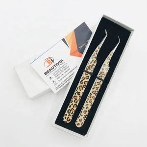 แหนบต่อขนตาเคลือบกระดาษ45องศาทำจากสเตนเลสปลายแหลมพร้อมโลโก้ออกแบบได้ตามต้องการสำหรับการใช้ขนตา - Product Image 6