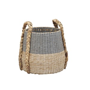 Panier de rangement en jacinthe d'eau tressée avec corde en papier, écologique, multifonctionnel pour le linge et les essentiels ménagers, fabriqué au Vietnam - Product Image 1