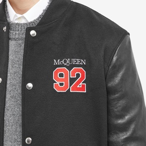 Trending <b>Men's</b> Black Wool Letterman Varsity <b>Jacket</b> with <b>Leather</b> Sleeves Custom Embroidered Baseball Bomber <b>Jacket</b> Streetwear - Product Image 5