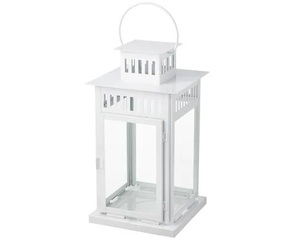 Modern Selling Portable Handmade Floor Metal & Glass White Finish Metal Candle Lantern Home Decor Handmade - Product Image 1