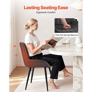 Set di 4 Sedie Laterali Moderne Imbottite in Tessuto per Sala da Pranzo, Sedie Salvaspazio per Tavolo da Cucina - Product Image 2